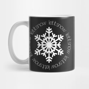 Let It Snow - on Black Mug